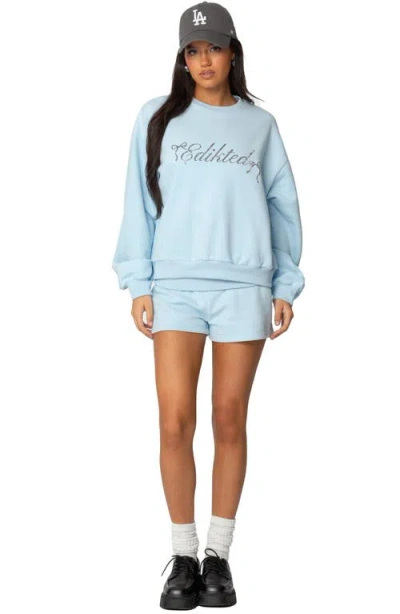 Edikted Oversized Sweatshirt In Blue