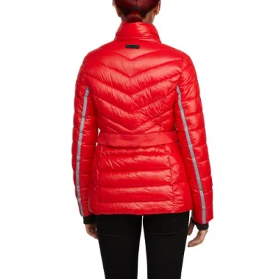 Pajar Bailey Packable Lightweight Puffer Thinsulate With Detachable Hood In Current Red