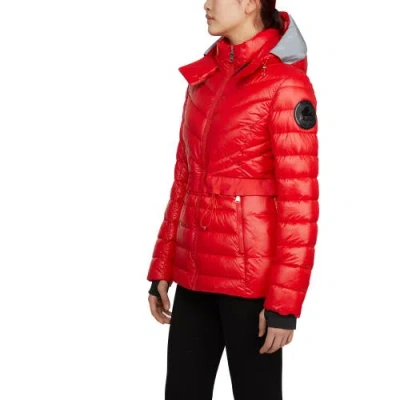 Pajar Bailey Packable Lightweight Puffer Thinsulate With Detachable Hood In Current Red