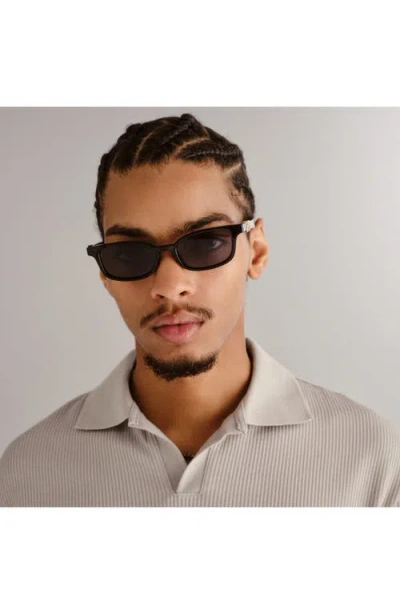 Le Specs Slim Confidential Sunglasses In Black