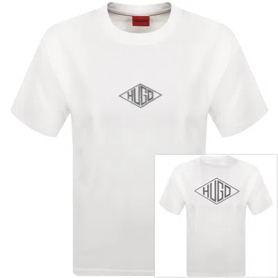 Hugo Boss Relaxed-fit T-shirt In Cotton With Embroidered Logo In White