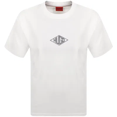 Hugo Boss Relaxed-fit T-shirt In Cotton With Embroidered Logo In White