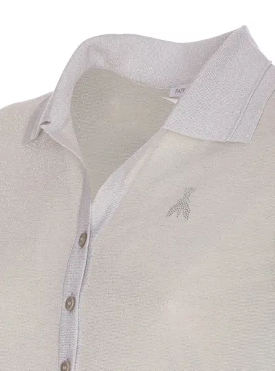 Patrizia Pepe Lurex T-shirt In Grey