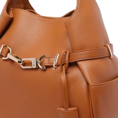 Liu •jo Adjustable Strap Hobo Tote Bag In Brown