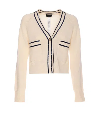 Liu •jo Liu Jo Sequins Cardigan In Beige