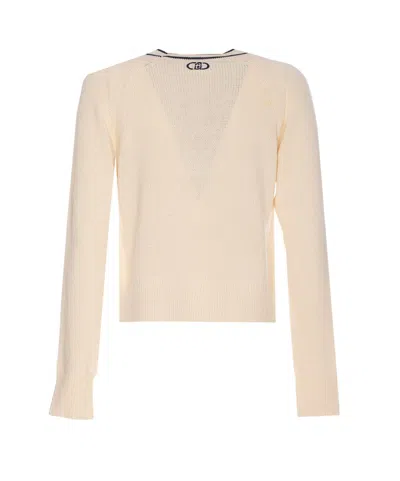 Liu •jo Liu Jo Sequins Cardigan In Beige