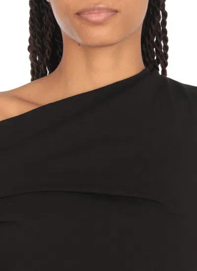 Dries Van Noten Henray Gathered Cotton Top In Black