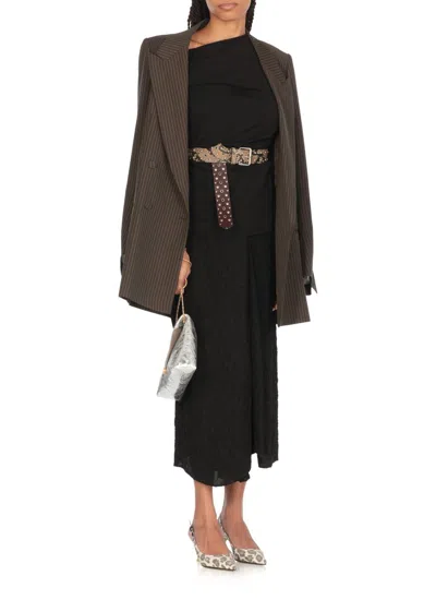 Dries Van Noten Henray Gathered Cotton Top In Black