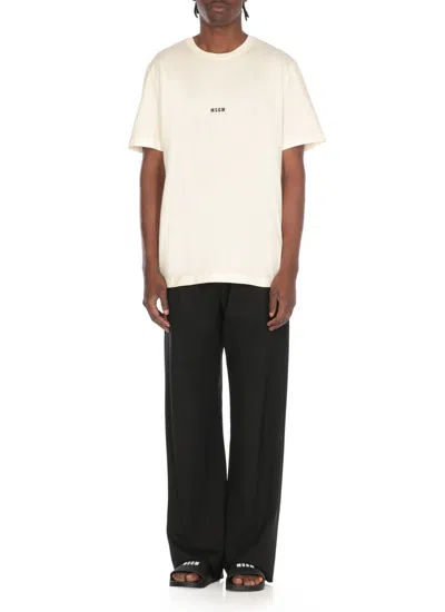 Msgm T-shirts And Polos In Beige