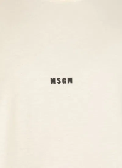 Msgm T-shirts And Polos In Beige