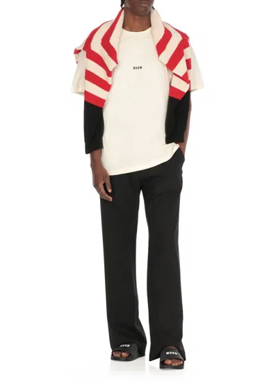 Msgm T-shirts And Polos In Beige