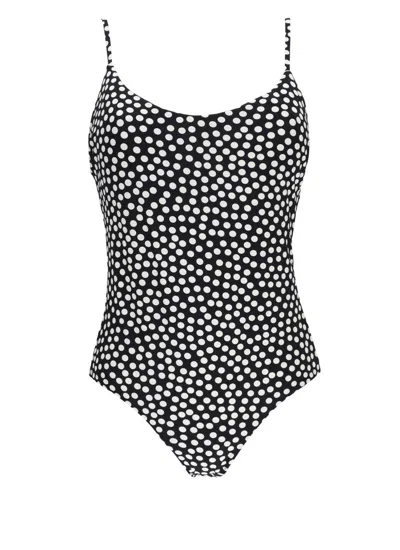 Fisico Cristina Ferrari Polka-dot Swimsuit In Black