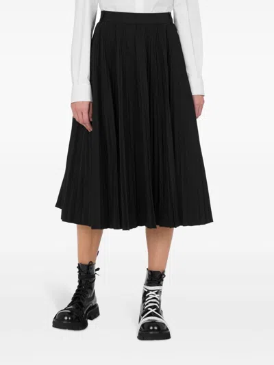Shop Moschino Midi Skirt In Black