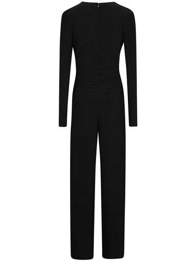 Shop Norma Kamali V-neck Jersey Jumpsuit In Black