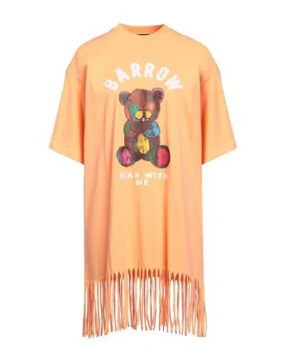 Barrow Woman Mini Dress Mandarin Size S Cotton In Mandarin