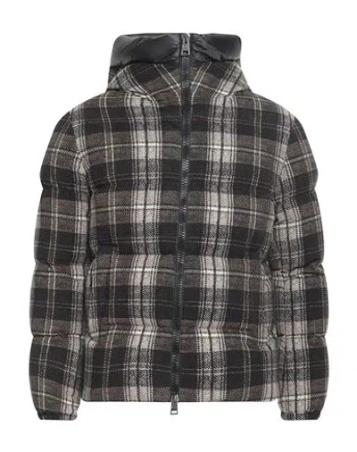 Herno Man Puffer Charcoal Size 44 Cotton In Gray