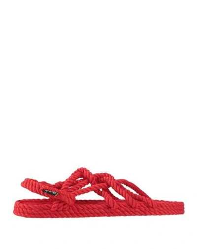 Nomadic State Of Mind Woman Sandals Red Size 8 Textile Fibers In Red