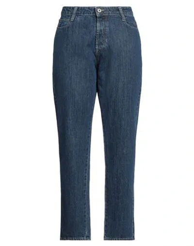 Please Woman Jeans Blue Size L Cotton In Blue