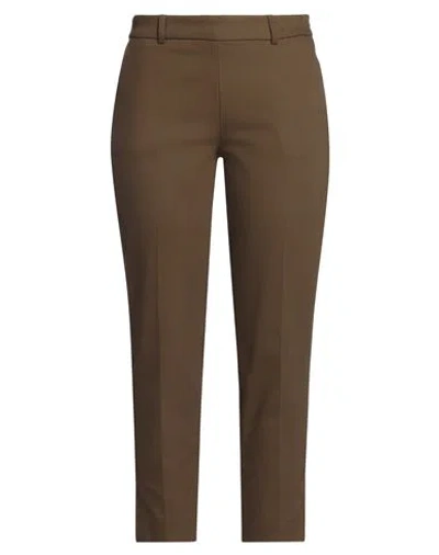 Morgan De Toi Woman Pants Military Green Size 10 Cotton, Polyester, Elastane In Green