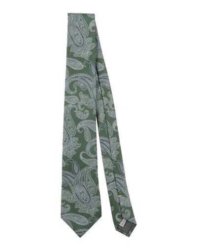 Canali Man Ties & Bow Ties Green Size - Silk In Green