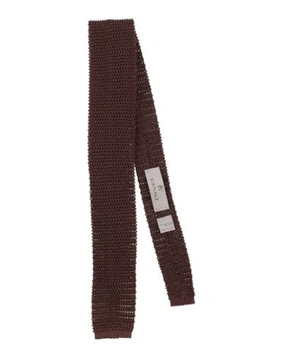 Canali Man Ties & Bow Ties Dark Brown Size - Silk In Brown