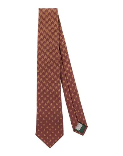 Canali Man Ties & Bow Ties Brown Size - Silk In Brown