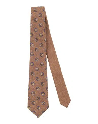 Canali Man Ties & Bow Ties Brown Size - Silk In Brown