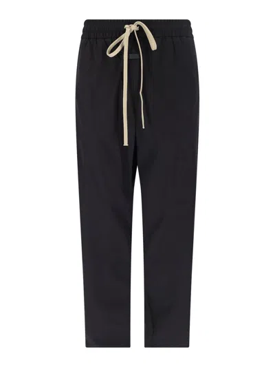 Fear Of God Black Nylon And Cotton Jogging Trousers