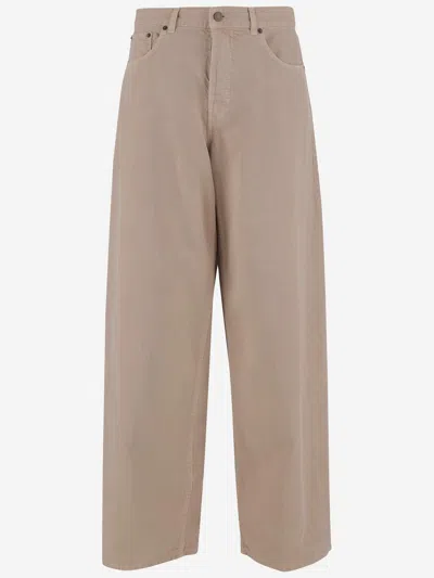 Haikure Cotton And Linen Jeans In Beige