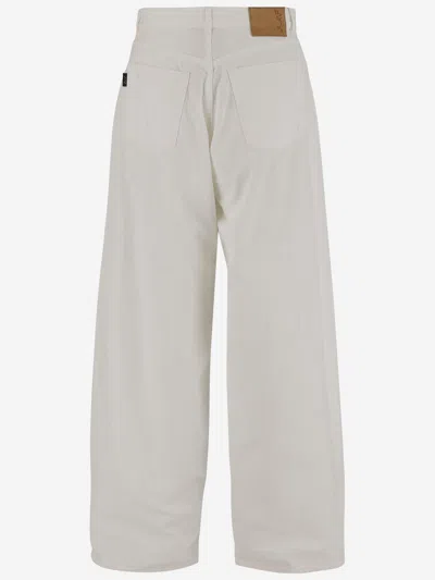 Shop Haikure Cotton And Linen Jeans In White