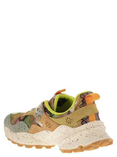 Flower Mountain Kotetsu Sneakers In Suede And Technical Fabric In Sand