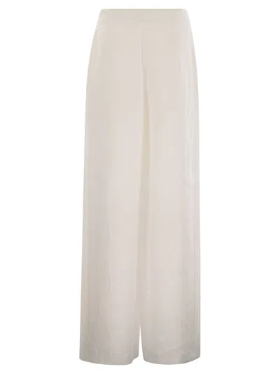 Max Mara White Cashmere Jardin Pants In White