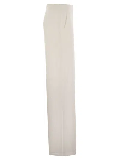 Max Mara White Cashmere Jardin Pants In White
