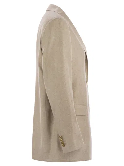 Tagliatore Silk Two-button Jacket With Patch Pockets In Multi