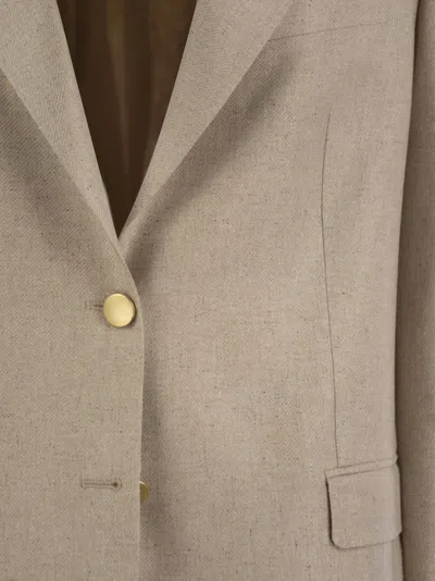 Tagliatore Silk Two-button Jacket With Patch Pockets In Multi