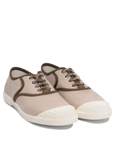 Valentino Garavani Embroidered Fabric Bay By Bay Sneakers In Multi