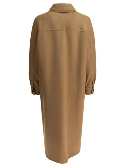 Max Mara Aldo Brown Virgin Wool Coat In Brown