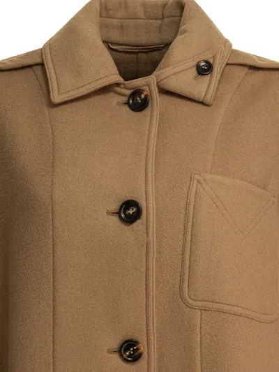 Max Mara Aldo Brown Virgin Wool Coat In Brown