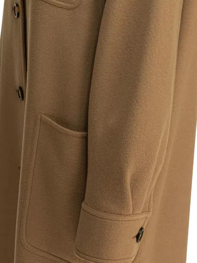 Max Mara Aldo Brown Virgin Wool Coat In Brown
