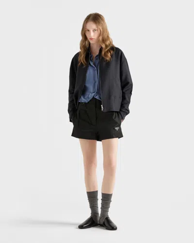 Prada Re-nylon Shorts In Black