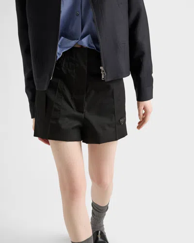 Prada Re-nylon Shorts In Black