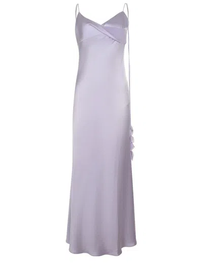 Self-portrait Flower Maxi Dress In Purple