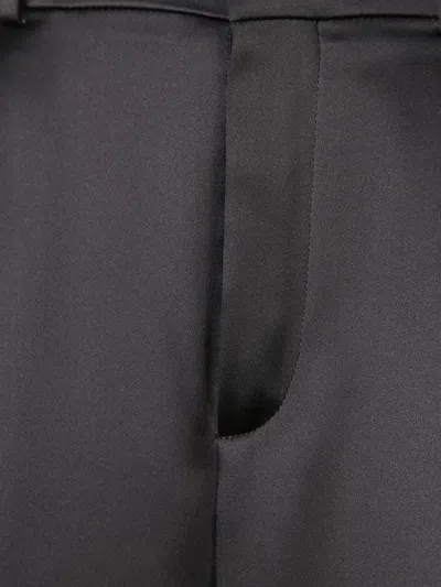 Saint Laurent Satin Pants In Black