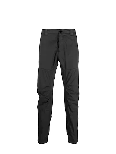 C.p. Company Logo-patch Tapered-leg Trousers In Black