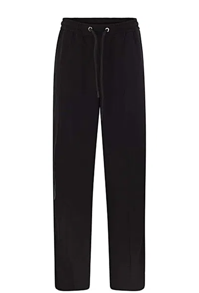 Moncler Women Satin Sports Trousers In Black
