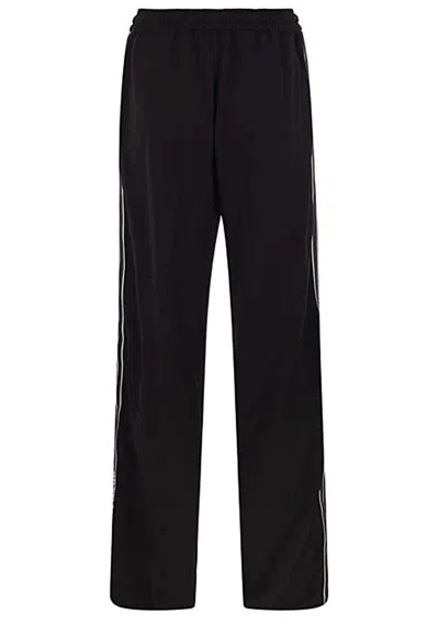 Moncler Women Satin Sports Trousers In Black