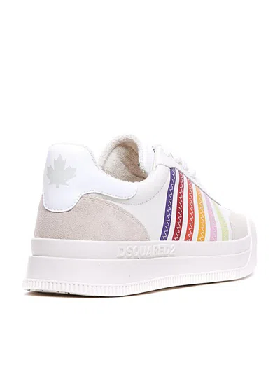 Dsquared2 New Jersey Lace-up Low Top Sneakers In White