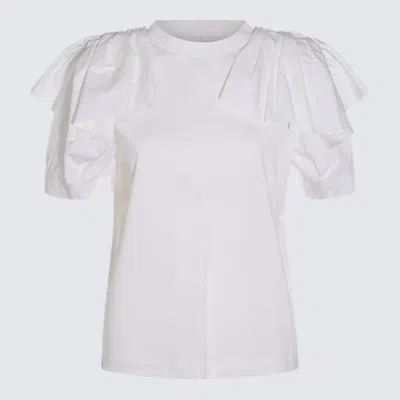 Alexander Mcqueen Alexander Mc Queen T Shirt With Ruffles In White