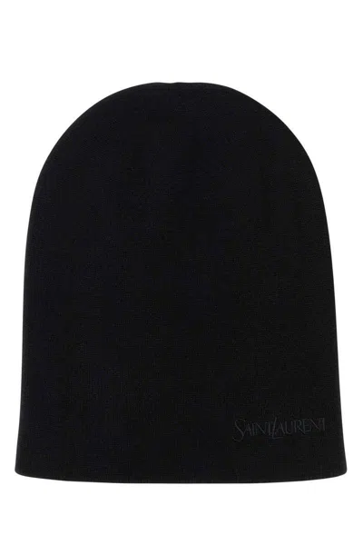 Saint Laurent Luxurious Cashmere Beanie Hat In Black