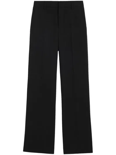 Ami Alexandre Mattiussi Ami Paris Black Pants With Elast Waist Golden Heb In Black